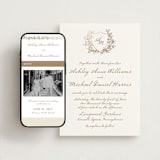 "Boho flower crest" - Wedding Website in Ivory by Cass Loh - Match Your Stationery