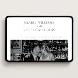 "Monogram Script" - Wedding Website in Silk by Kelly Schmidt - Desktop Design