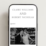 "Monogram Script" - Wedding Website in Silk by Kelly Schmidt - Mobile Layout