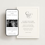 "Monogram Script" - Wedding Website in Silk by Kelly Schmidt - Match Your Stationery