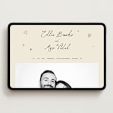 "Written in the Stars" - Wedding Website in Noir by Ani Somi - Desktop Design