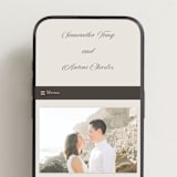 "Tux" - Wedding Website in Antique by Nicole Walsh - Mobile Layout