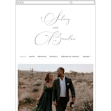 "Lightly Penned" - Wedding Website in Soft Black by Jessica Williams - Mobile Layout