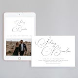 "Lightly Penned" - Wedding Website in Soft Black by Jessica Williams - Match Your Stationery