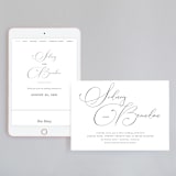 "Lightly Penned" - Wedding Website in Soft Black by Jessica Williams - Match Your Stationery