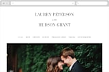 "Timeless" - Wedding Website in Soft Black by Jessica Williams - Desktop Design