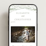 "On The Horizon" - Wedding Website in Moss by Paper Sun Studio - Mobile Layout