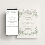 "On The Horizon" - Wedding Website in Moss by Paper Sun Studio - Match Your Stationery