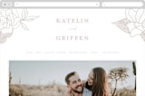 "Botanical Garden" - Wedding Website in Cement by Kaydi Bishop - Desktop Design