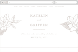 "Botanical Garden" - Wedding Website in Cement by Kaydi Bishop - Desktop Design