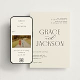 "Commonwealth" - Wedding Website in Ecru by That Girl Press - Match Your Stationery