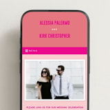 "Pop Romance" - Wedding Website in Fruit Punch by Ashley DeMeyere - Mobile Layout