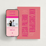 "Pop Romance" - Wedding Website in Fruit Punch by Ashley DeMeyere - Match Your Stationery