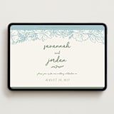 "Bloom" - Wedding Website in Waterfall by Kelly Watkins - Desktop Design