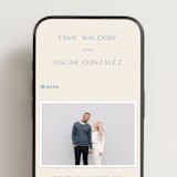"Brooklyn" - Wedding Website in Cerulean by Ellen Schlegelmilch - Mobile Layout