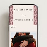 "Chantilly" - Wedding Website in Mauve by Erica Krystek - Mobile Layout