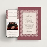 "Chantilly" - Wedding Website in Mauve by Erica Krystek - Match Your Stationery