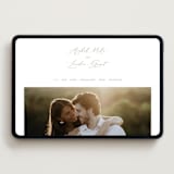 "Luxe script" - Wedding Website in Pearl by Hooray Creative - Desktop Design