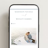 "Align" - Wedding Website in Dusty Blue by Jennifer Postorino - Mobile Layout