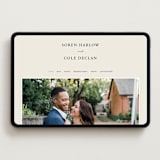 "Simply" - Wedding Website in Linen by Brianne Larsen - Desktop Design