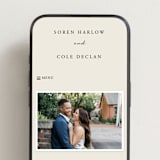 "Simply" - Wedding Website in Linen by Brianne Larsen - Mobile Layout