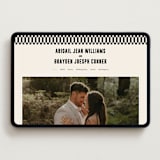 "Spin" - Wedding Website in Cream by Pixel and Hank - Desktop Design