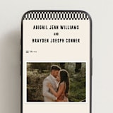 "Spin" - Wedding Website in Cream by Pixel and Hank - Mobile Layout