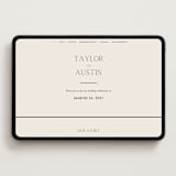 "In Love" - Wedding Website in Linen by Vanessa Doyle - Desktop Design
