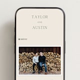 "In Love" - Wedding Website in Linen by Vanessa Doyle - Mobile Layout