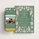 "Friendly Flowers" - Wedding Website in Emerald by Ani Somi - Match Your Stationery