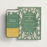 "Friendly Flowers" - Wedding Website in Emerald by Ani Somi - Match Your Stationery