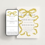 "Antique Ribbon" - Wedding Website in Citrine by Olivia Kanaley Inman - Match Your Stationery