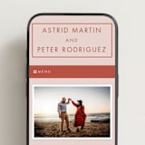 "Jot" - Wedding Website in Peach Cream by Snow and Ivy - Mobile Layout