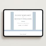 "Boulevard" - Wedding Website in French Blue by Megan Davis - Desktop Design