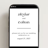 "Marcona" - Wedding Website in Ink by Blustery August - Mobile Layout