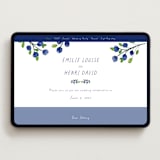 "Blue Bells" - Wedding Website in Cornflower by Mere Paper - Desktop Design