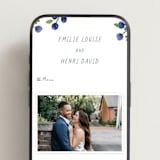 "Blue Bells" - Wedding Website in Cornflower by Mere Paper - Mobile Layout