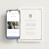 "Blue Bells" - Wedding Website in Cornflower by Mere Paper - Match Your Stationery
