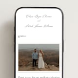 "Dotted Classic" - Wedding Website in Hydrangea by Carolyn MacLaren - Mobile Layout