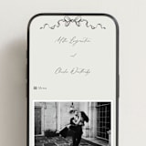 "Ornate sketched frame" - Wedding Website in Latte by Jackie Crawford - Mobile Layout