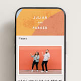 "Canyon Wall" - Wedding Website in Sunset by Robin Ott - Mobile Layout