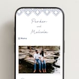 "Santorini" - Wedding Website in Cerulean by Zani van Zyl - Mobile Layout