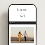 "Modern Space" - Wedding Website in Cloud by Ashlee Townsend - Mobile Layout