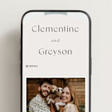 "Trois" - Wedding Website in Almond by Blustery August - Mobile Layout