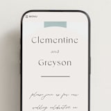 "Trois" - Wedding Website in Almond by Blustery August - Mobile Layout