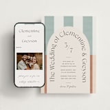"Trois" - Wedding Website in Almond by Blustery August - Match Your Stationery