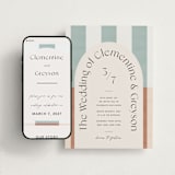 "Trois" - Wedding Website in Almond by Blustery August - Match Your Stationery