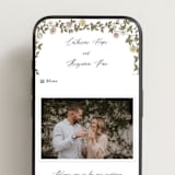 "Vintage Roses" - Wedding Website in Snow by Tara Grangroth - Mobile Layout