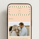 "Boardwalk" - Wedding Website in Peach by Baumbirdy - Mobile Layout