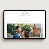 "Vintage Whimsy" - Wedding Website in Bluebell by Corinne Malesic - Desktop Design